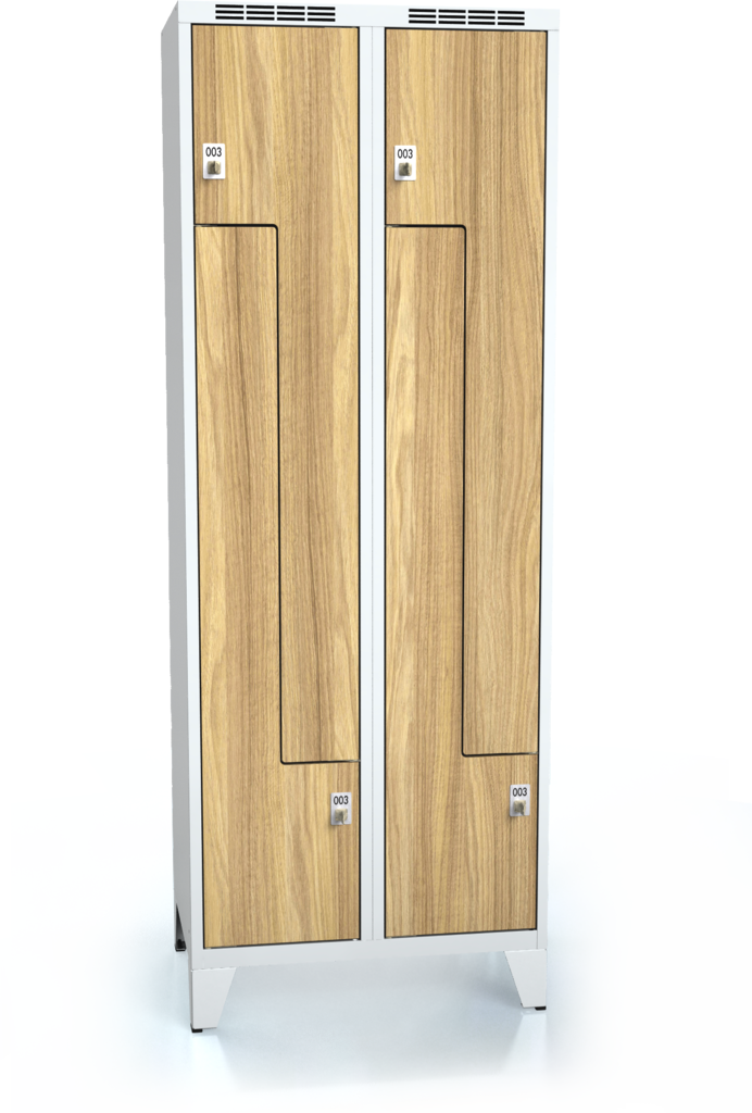 Cloakroom locker Z-shaped doors ALDERA with feet 1920 x 700 x 500